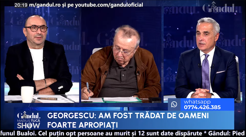 Trioul propagandei ruse: Marius Tucă - Ion Cristoiu - Călin Georgescu